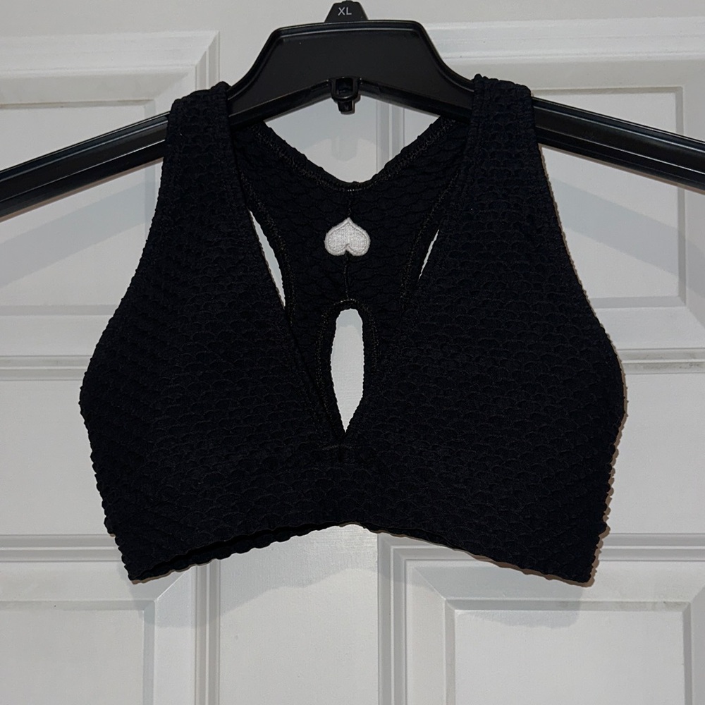 Black Booty by Brabants Textured Sports Bra